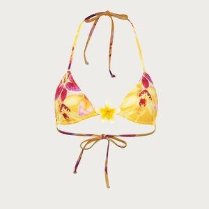 NWT Island Triangle Top Yellow Tropical